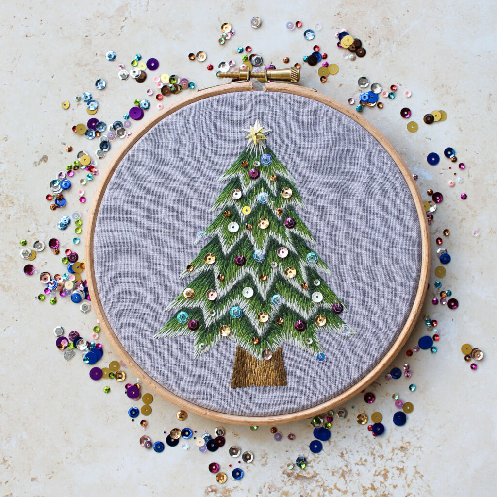 “Dec’ Your Own Tree” PDF Christmas craft embroidery pattern by Hope and Hart