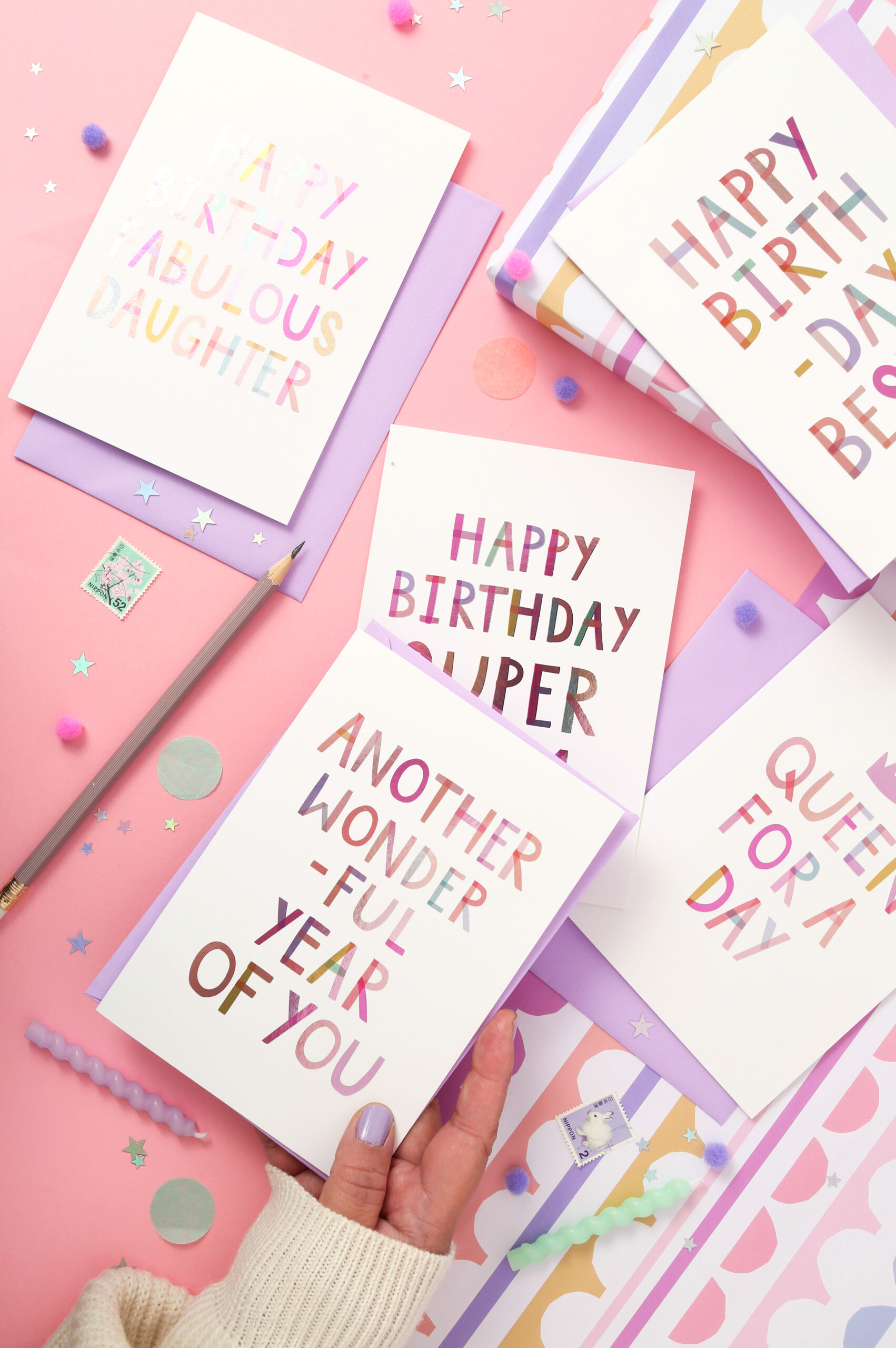 The Two For Joy Illustration vibrant verse card collection