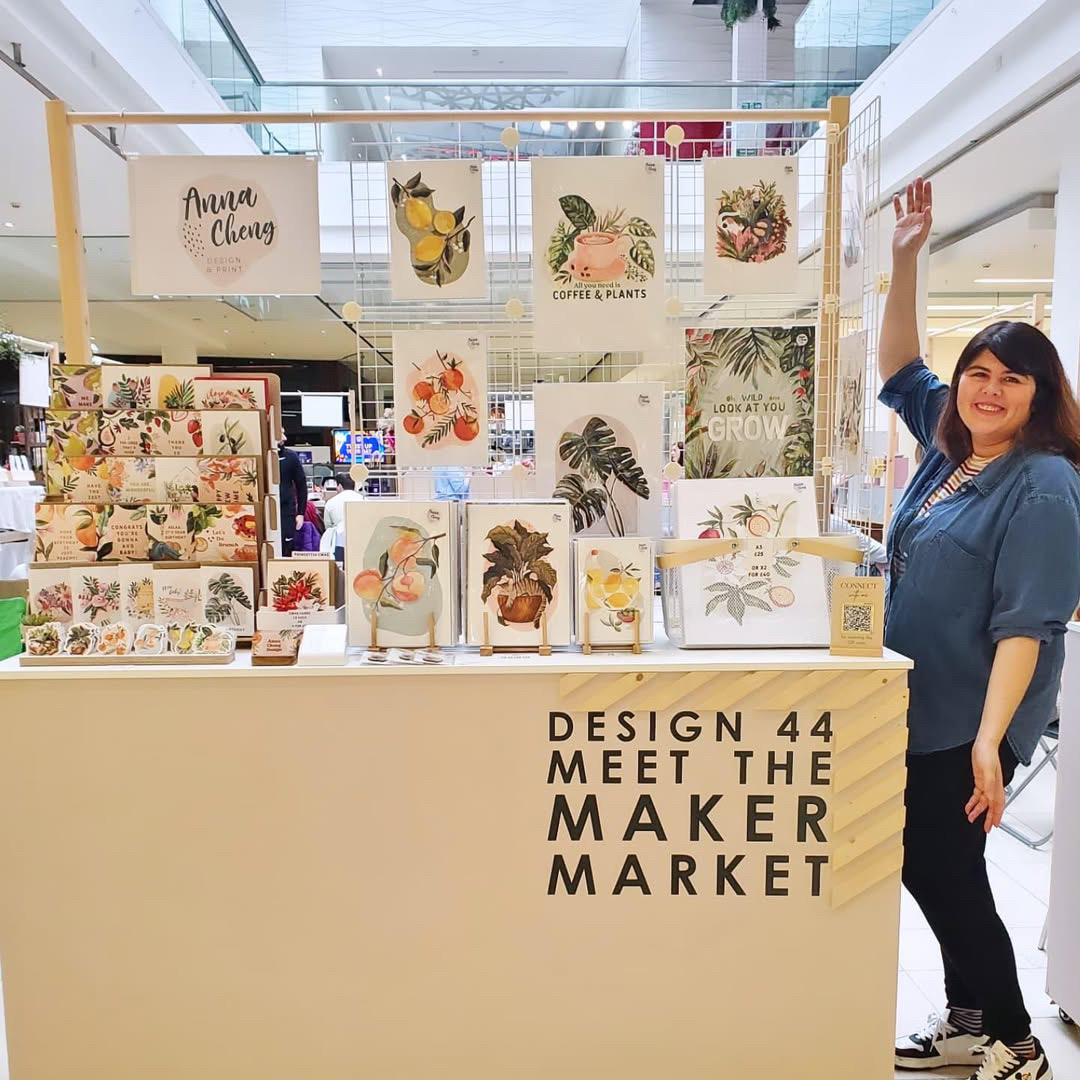 Anna Cheng Design on her market stall