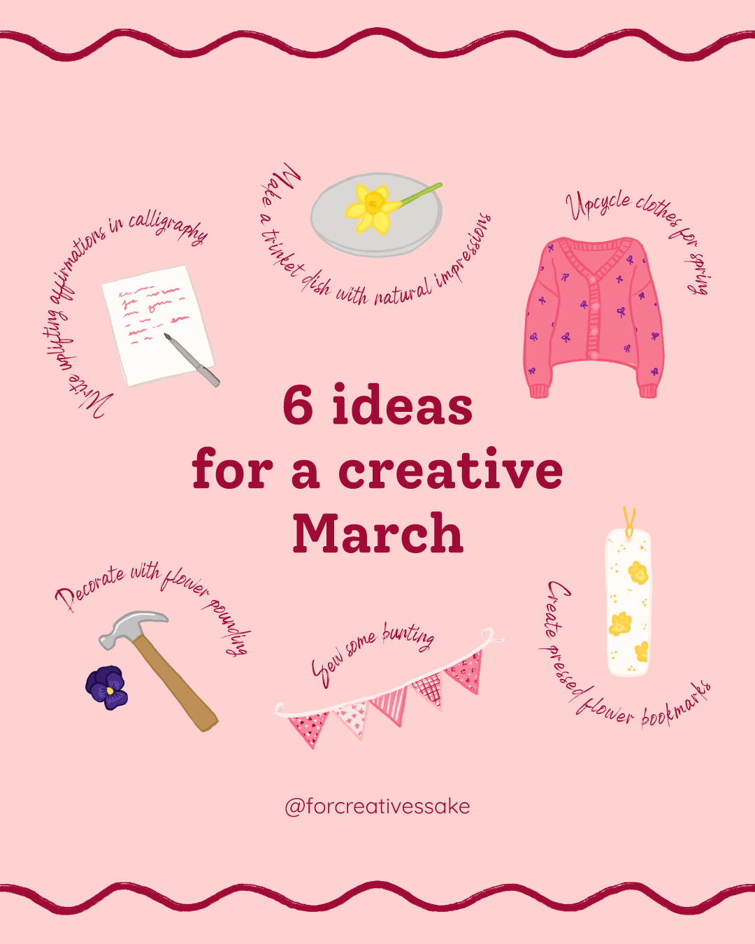 6 ideas for a creative March illustrations