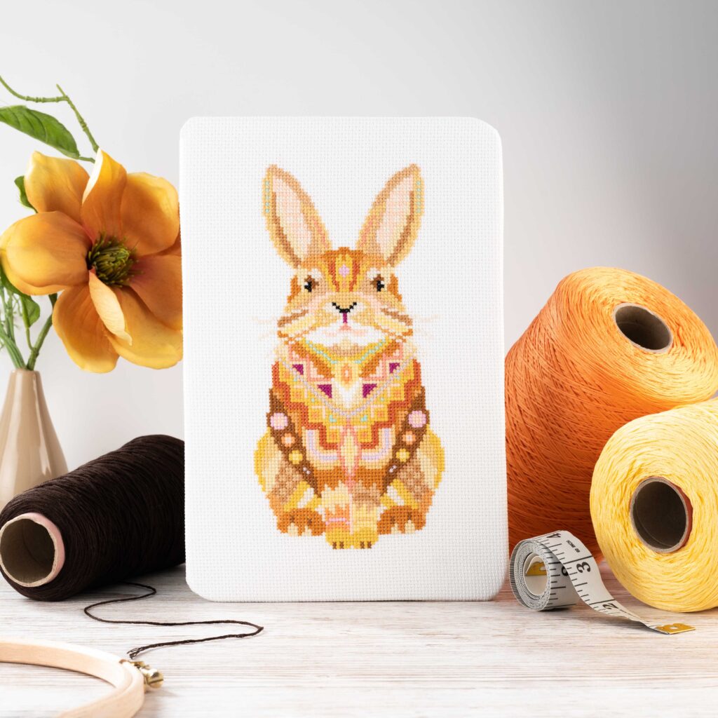 Mandala Rabbit Cross-stitch Kit by Meloca Designs