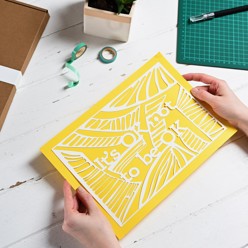 "It's okay not to be okay" paper cutting template by My Papercut Forest