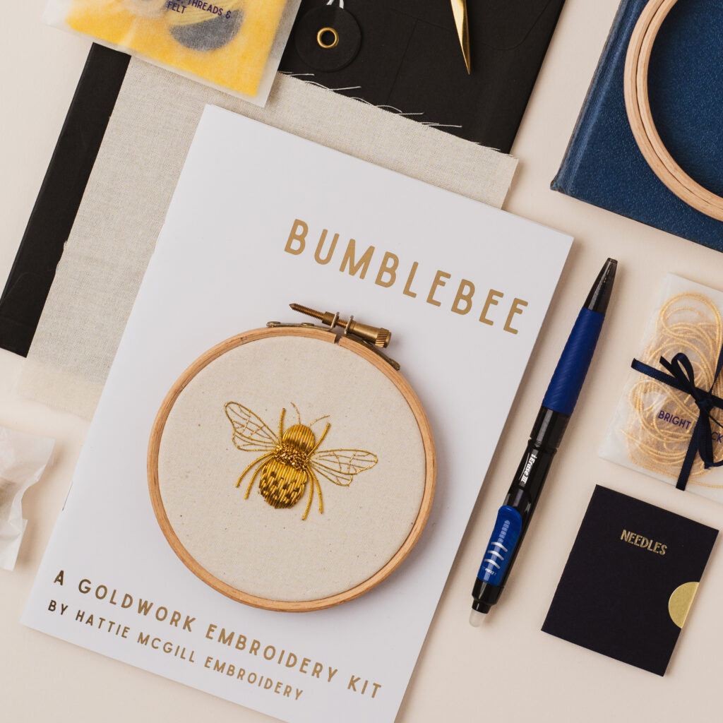 One of Hattie's goldwork embroidery kits