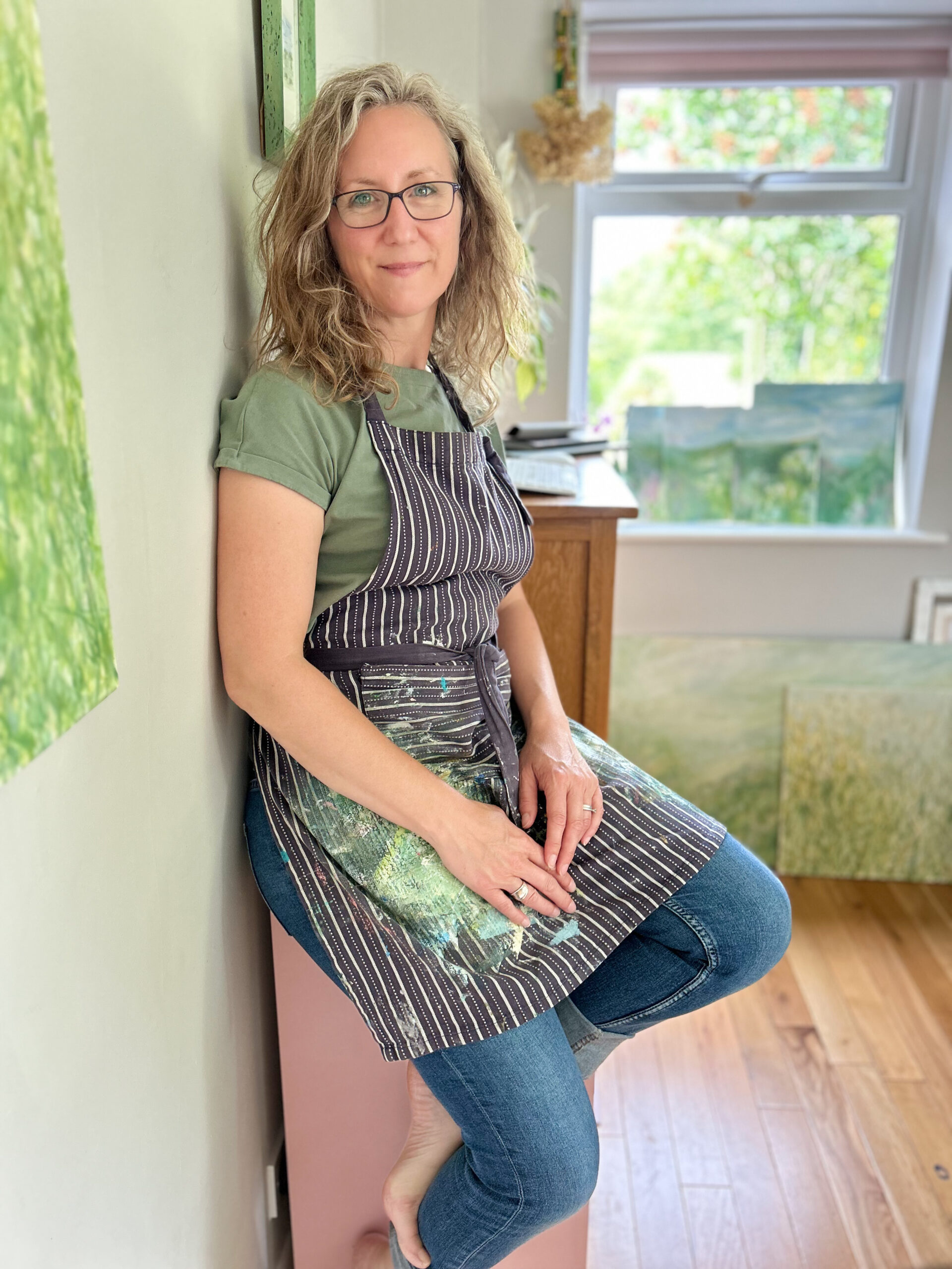 Charlotte Riley in her art studio