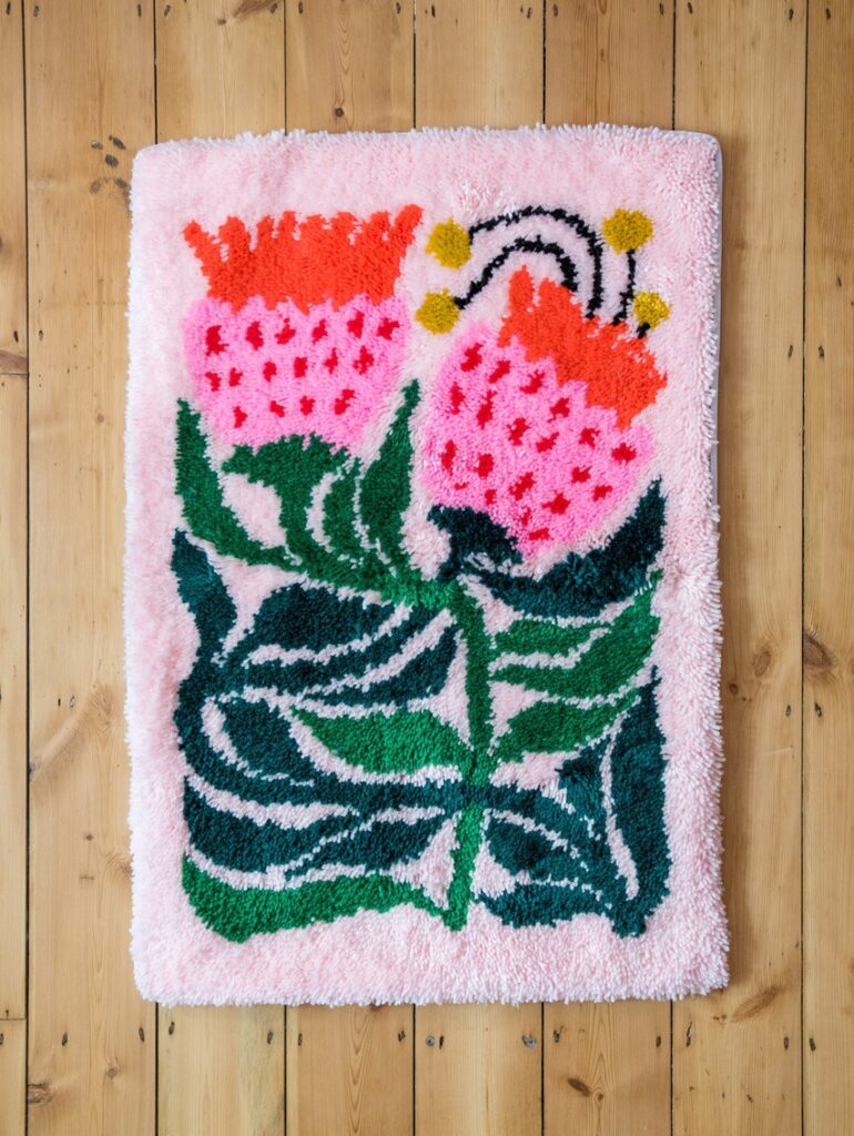 Sugarbush latch hook rug kit by The Crafts Collective